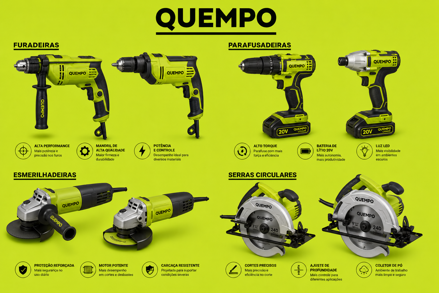Categoria Ferramentas Elétricas — QUEMPO